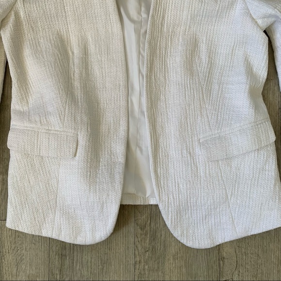 Ann Taylor Loft White Tweed Blazer Size 8 - Picture 7 of 11